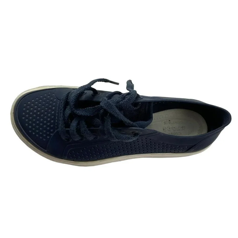 CROCS Citilane Roka Blue & White Sneakers Women's Size‎ W6 Shoes Lace-Up
